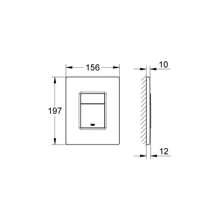 WC water flush button GROHE Skate Cosmopolitan, 38732A00