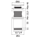 Дно́вый клапан MARINER без перелива, WLS4001-GM