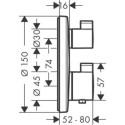 Thermostats HANSGROHE Ecostat S 2 functions, 15758700