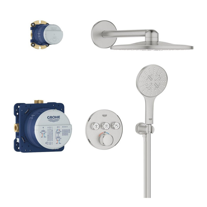 Built-in thermostat for shower sets GROHE Grohtherm SmartControl Rainshower SmartActive 310, 34863DC0