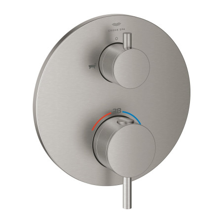 Potinkinis termostatiskais dušš maisītājs GROHE Atrio 2 izejas, supersteel, 24358DC0