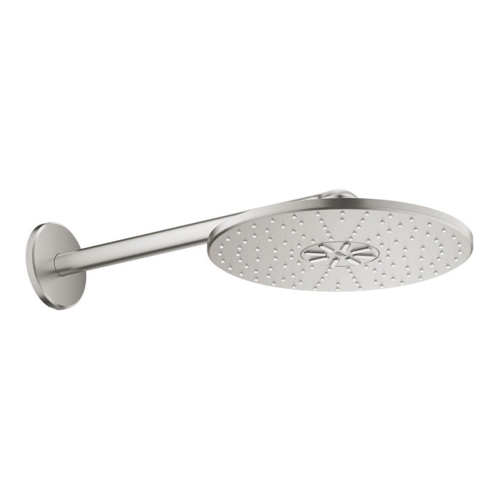 Stacionārā dušas galva ar turētāju GROHE Rainshower SmartActive 310 mm 2jet, supersteel, 26475DC0
