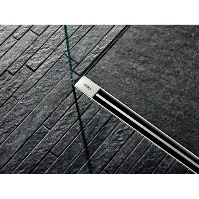 Shower channel sets VIEGA Vario 300-1200 mm with shiny grates