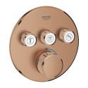 Potinkinis termostatiskais dušas maisītājs GROHE Grohtherm SmartControl 3 izejas, pulēta silta saulrieta krāsa, 29121DL0