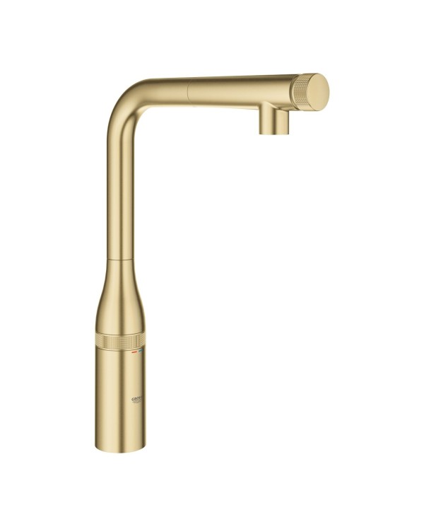 Virtuves (izlietnes) jaucējkrāns ar izvelkamu snapu GROHE Essence SmartControl, brushed cool sunrise, 31615GN0
