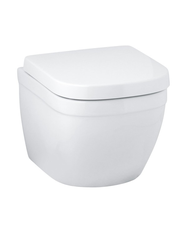 Pakabināms tualetes pods GROHE Euro Ceramic Rimless Compact ar sēdeklīti un mīksto aizvēršanas vāku