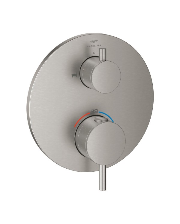 Встраиваемый термостатический смеситель для ванны GROHE Atrio 2 выхода, суперсталь, 24359DC0