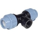 Пластиковый зажимной тройник для ПЭ трубы SAB 110 x 1"" середина