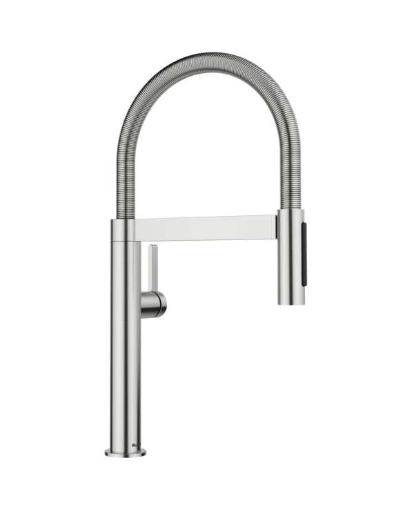 Смеситель для кухни (раковины) BLANCO Culina-S II Mini с выдвижным душем, отделка из нержавеющей стали, 527467