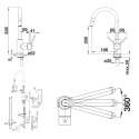 Kitchen (sink) mixer BLANCO MIDA-S, black-matt with a pull-out hose