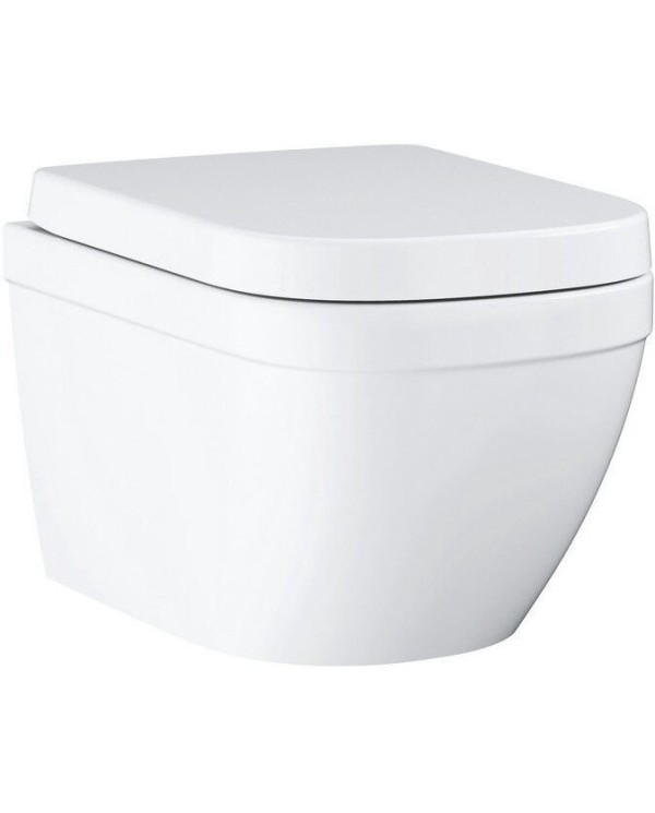 Подвесной унитаз GROHE Euro Ceramic Rimless Compact с сиденьем и крышкой с мягким закрыванием