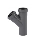 WAVIN Optima 50 x 50/45° internal sewage tee, gray