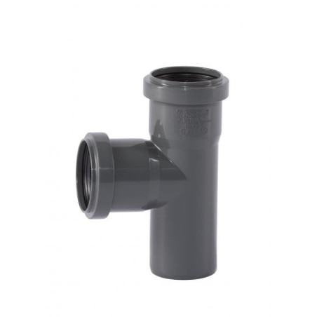 Iekšējās notekūdeņu trišakis WAVIN Optima 50 x 50/90°, pelēks