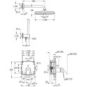 Смеситель для душа GROHE Eurocube Tempesta 250 Cube, 25239000