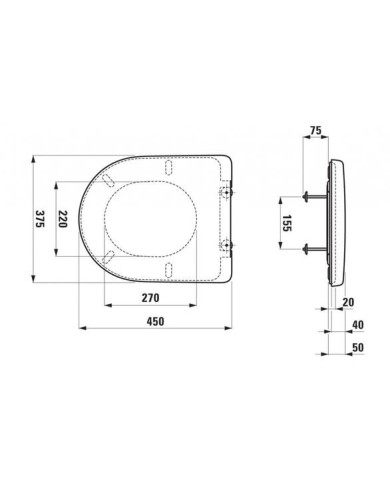 Toilet seat JIKA Mio, white with slow descent, H8939580000001