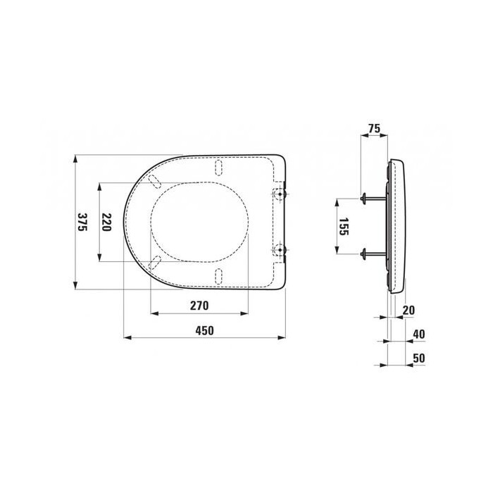 Toilet seat JIKA Mio, white with slow descent, H8939580000001