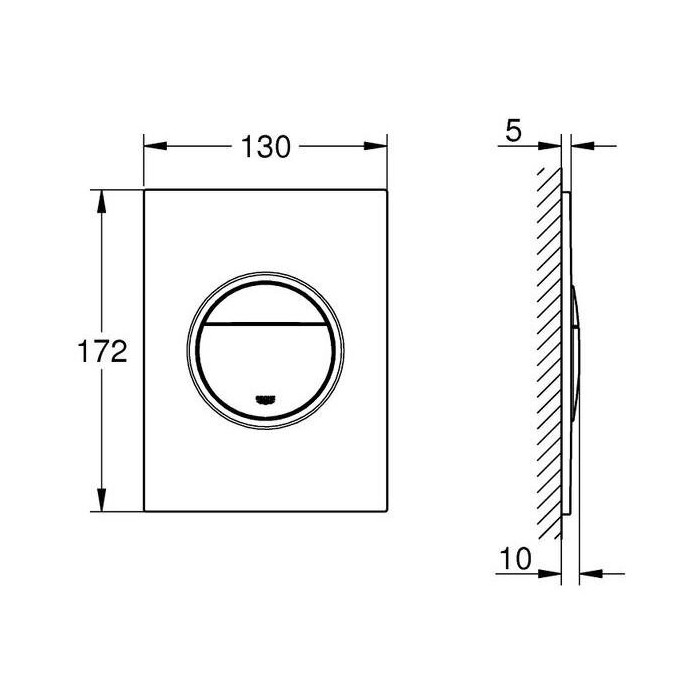 WC water flush button GROHE Nova Cosmopolitan S, 37601000