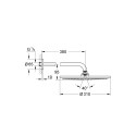 GROHE Rainshower Cosmopolitan 310 - 1jet stationary shower head with holder, 26066000