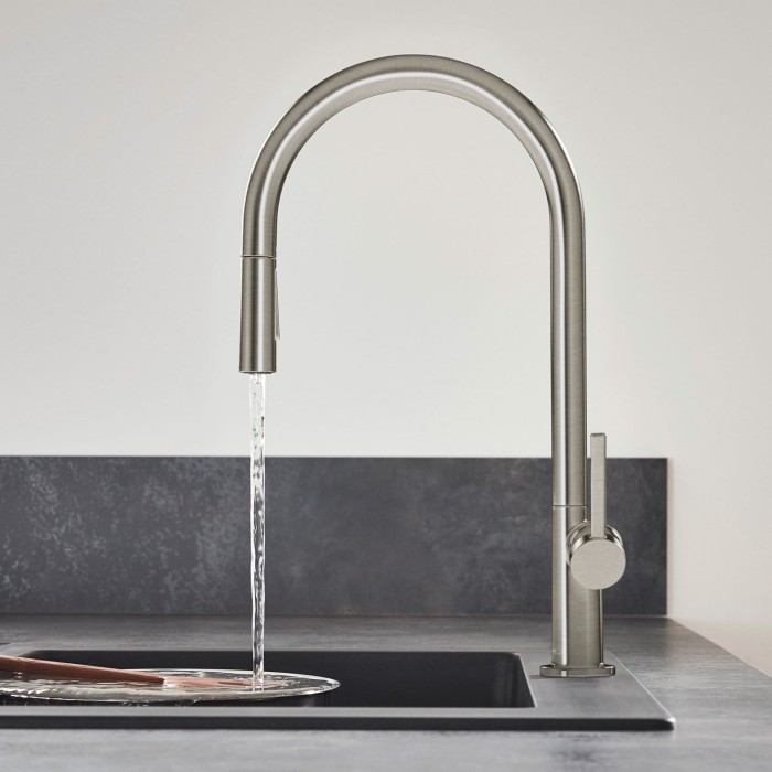Virtuves (izlietnes) maisītājs ar izvelkamu šļūteni HANSGROHE Talis M54 210 2jet, 72800800
