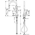 Kitchen (sink) faucet with pull-out hose HANSGROHE Talis M54 210 2jet, 72800800