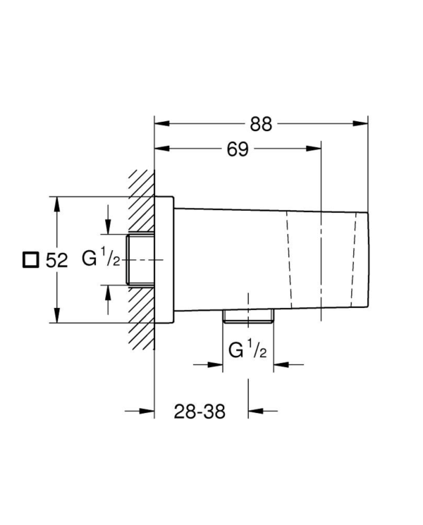 Water-saving shower GROHE Euphoria Cube, 26370DC0