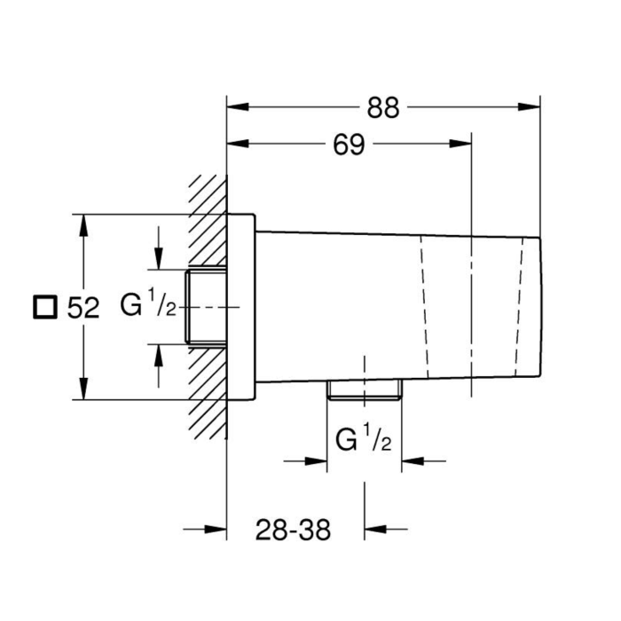 Водонепроницаемый душ GROHE Euphoria Cube, 26370DC0
