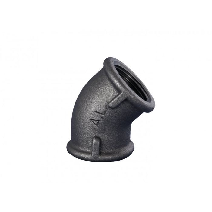 Уголок GRODITZER FITTINGS (A.L.) 1 1/4"" в/в - 45°, черный