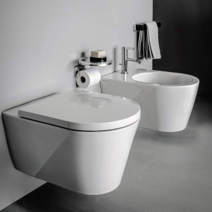 Подвесной унитаз Kartell by LAUFEN Rimless с крышкой SoftClose, белый матовый
