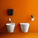 Hanging toilet Kartell by LAUFEN Rimless with SoftClose lid, white-matt