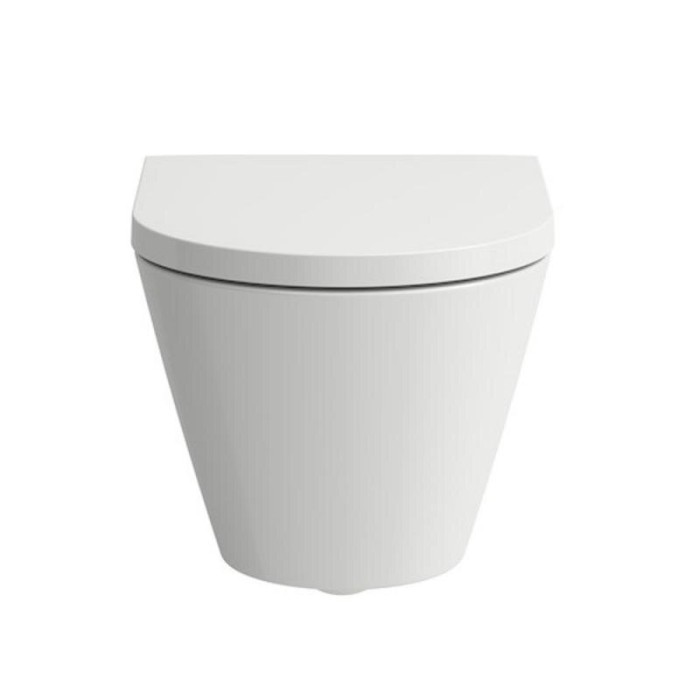 Hanging toilet Kartell by LAUFEN Rimless with SoftClose lid, white-matt