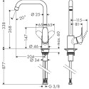 Кухонный (раковинный) смеситель HANSGROHE Talis M41, 31820670