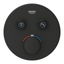 Built-in thermostatic shower mixer GROHE Grohtherm SmartControl 2 outlets, phantom black, 29507KF0