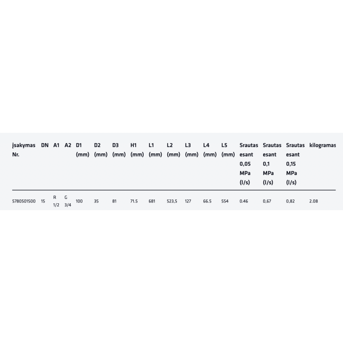 Незамерзающий уличный кран KEMPER Frosti XL для стен толщиной 150 / 530 мм, 5780501500
