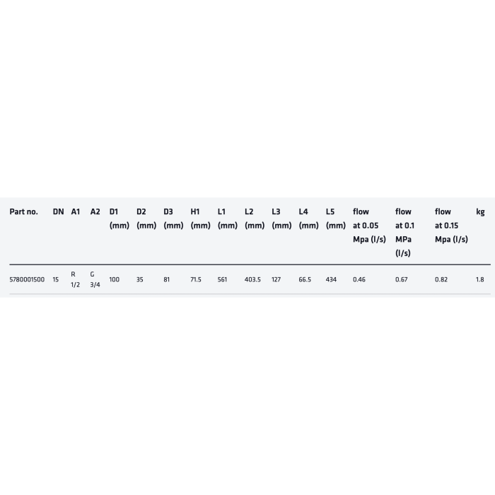 Frost-free outdoor faucet KEMPER for walls 150 / 415 mm thick, 5780001500