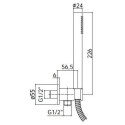 Potinkinā dušas sistēma PAFFONI Light (brūnā niķeļa), LIG015ST+ZSOF034ST+ZSOF074ST+ZDUP094ST