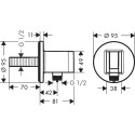 Водяной смеситель для душа HANSGROHE FixFit S Round, 26888670