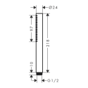 Dušas rozetes HANSGROHE Pulsify S 100, 1 izsmidzinātājs EcoSmart+, 24126670