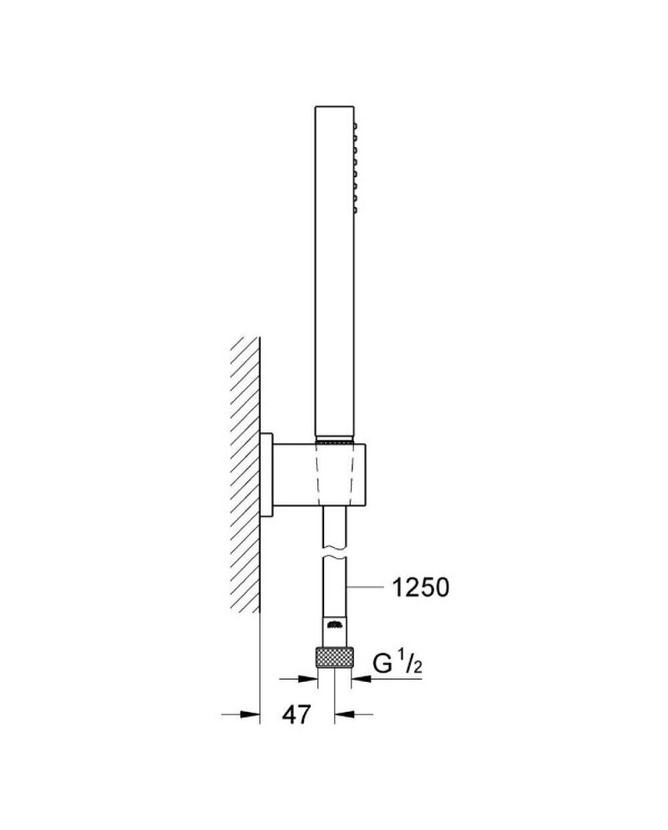 Dušas galvas turētājs no sienas HANSGROHE 24 cm, hroms, 26405000