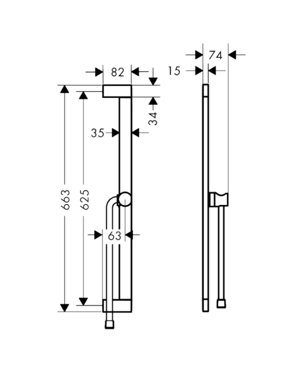 Dušas stenda komplekti HANSGROHE Unica S Puro 65, 24402140