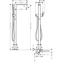 Grīdas vannas maisītājs HANSGROHE Tecturis E, 73445700