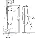 Floor-mounted bath mixer HANSGROHE Finoris, 76445000