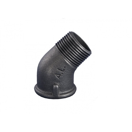 Elbow fitting GRODITZER FITTINGS (A.L.) 2"" v/external - 45°, Black