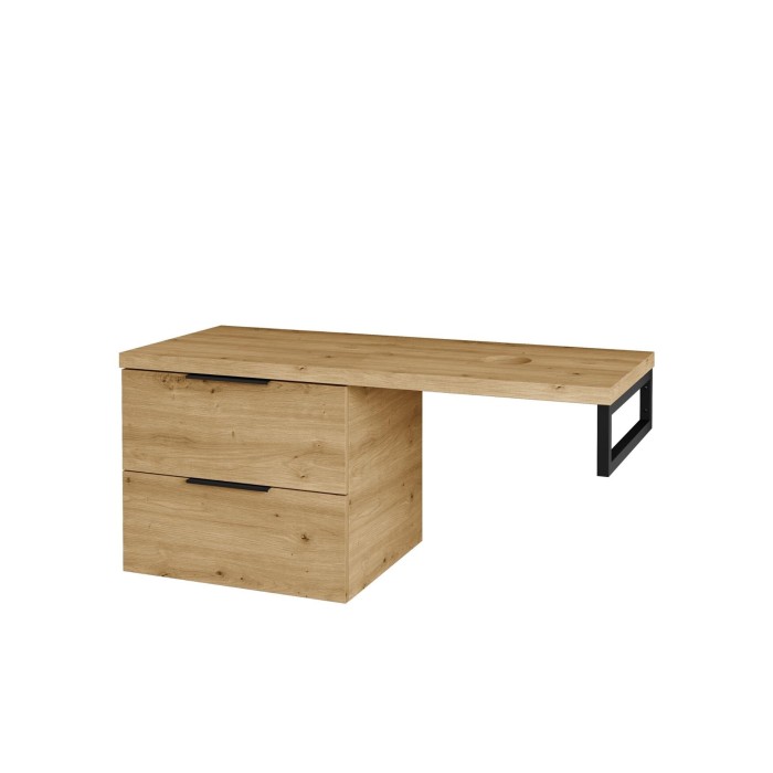 Hanging cabinet with countertop for sink EU 1200 x 500 mm, wood feather