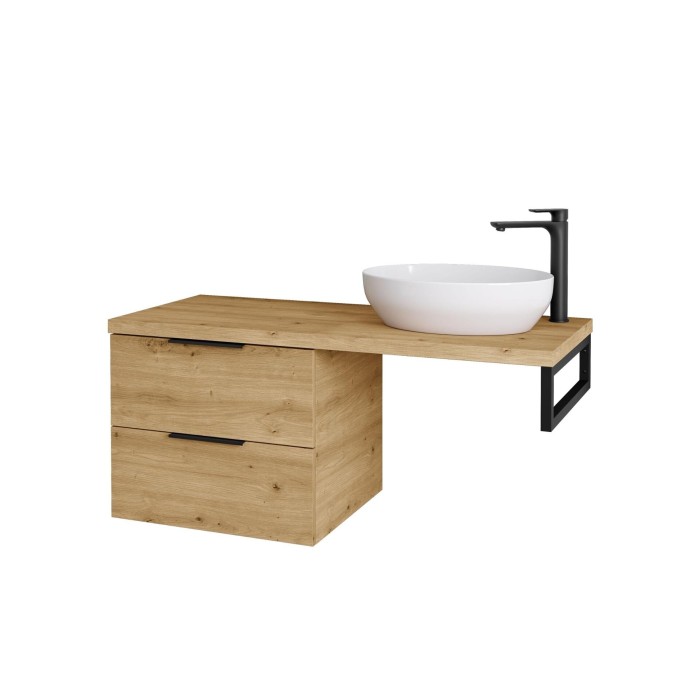 Karināma skapītis ar virsmu izlietnei EU 1200 x 500 mm, koka plūksna