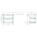 Hanging cabinet with countertop for sink EU 1200 x 500 mm, wood feather