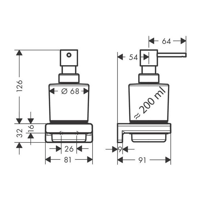 Holder with soap dispensers HANSGROHE AddStoris, 41745700