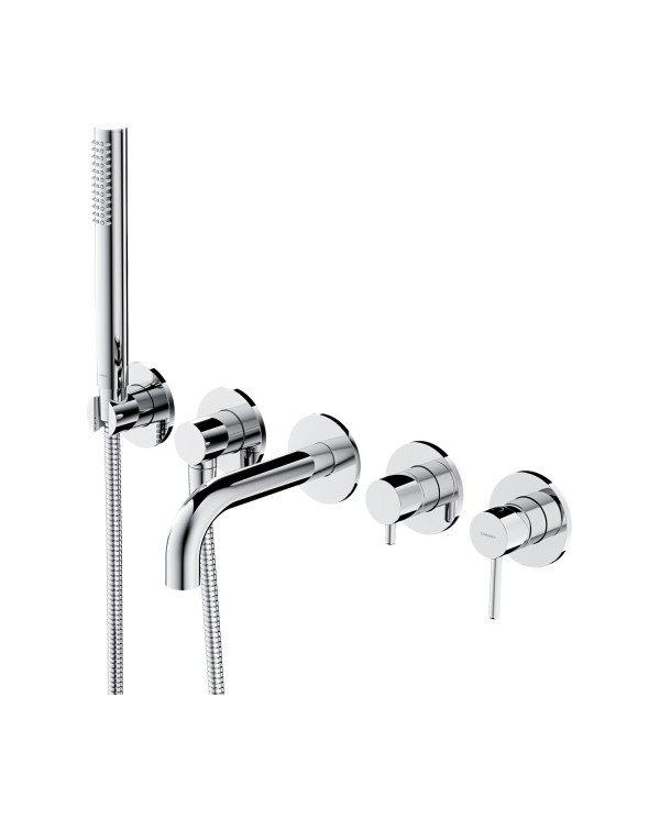 Potinkinis 5 daļu vannas jaucējkrāna komplekts OMNIRES Y, izlieces garums 17.5 cm, Y1237/1SCR