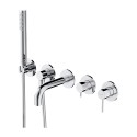 Potinkinis 5 daļu vannas jaucējkrāna komplekts OMNIRES Y, izlieces garums 17.5 cm, Y1237/1SCR