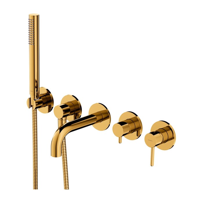Potinkinis 5 daļu vannas maisītāja komplekts OMNIRES Y, izlieces garums 17,5 cm, Y1237/1SGL