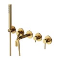 Built-in 5-piece bathroom faucet set OMNIRES Y, spout length 17.5 cm, Y1237/1SBSB